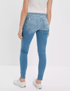 Jean American Eagle AE Ne(x)t Level Ripped Super Low-Rise Jegging Multicolore Femme | FXM-08707390